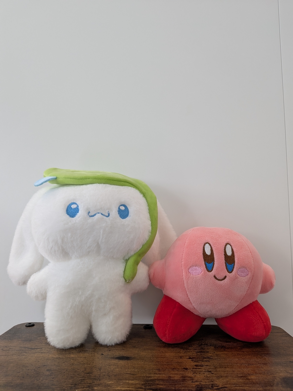 Plush Pink Kirby & White Bunny Duo Soft Toy Set